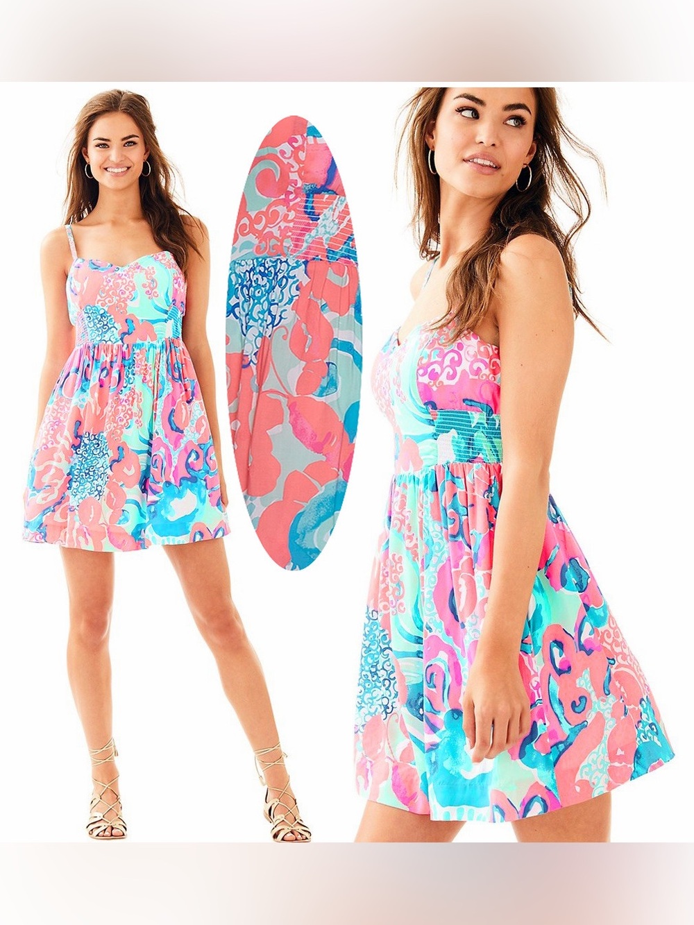 Lilly Pulitzer Christine Coral Reef Im So Jelly Fit & Flare 🪼🪼